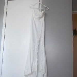 White evening dress